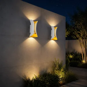 IP65 Outside Square Up and Down Lights Outdoor Wall Light Sconce Aluminum Waterproof LED Outdoor Wall Lamps for Wall Patio