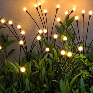 IP65 Pathway Decoration Landscape Lamp 6/8/10 Heads Led Swaying Firefly Light Solar Powered Garden Light
