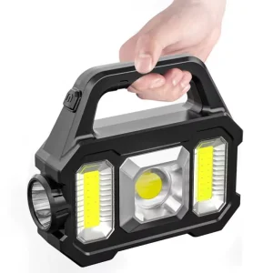 IP65 Portable USB-Rechargeable Solar LED COB Car Repair Lamp and Flashlight with Power Bank