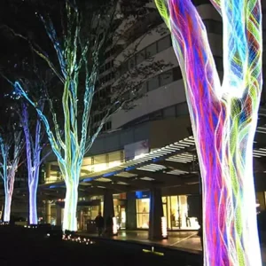 IP65 Rated RGBW Mixing Color LED Fiber Optic Mesh Light For Ceiling And Tree Decoration