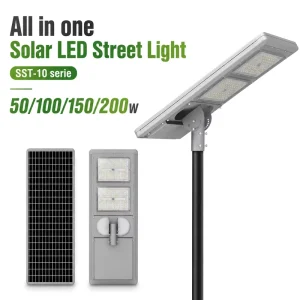 IP65 Rated Solar Street Light Monocrystalline Silicon LED Technology CRI 80 50000 Hours Lifespan for Road Use