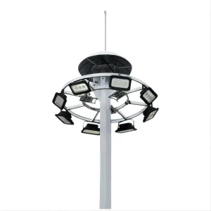 IP65 Rated Telescopic High Mast Pole Hot Dip Galvanized Steel Aluminum LED Energy Saving Dimmable Mobile Lighting 10 Year