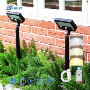 IP65 Rechargeable Water Resistant LED Solar Small Garden Flood Light Motion Sensor Portable Dimmable Pathway Lights