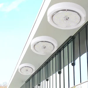 IP65 Solar Circular LED Ceiling Light Waterproof Indoor Outdoor Garden and Porch Light