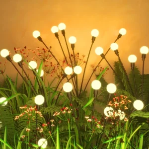 IP65 Solar Garden Light 10 Bulbs LED Firefly Lamp Waterproof Outdoor Christmas Decorations Durable Plastic Garden Lawn Lamp