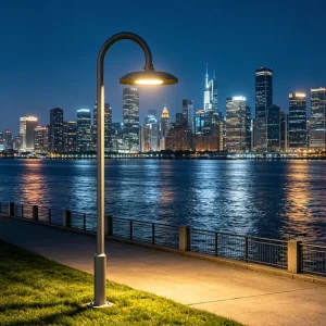 IP65 Solar LED Landscape Lights with Adjustable Color Temp 2700K-6500K Dual Sensors for Garden Residential Road Theme Park Use
