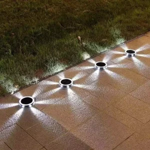IP65 Solar LED Underground Lights for Outdoor Courtyard Garden Steps Decorative Lawn Ground Driveway Lamp Body PC