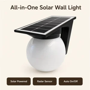 IP65 Solar LED Wall Light Outdoor Waterproof Motion Sensor Lighting 3W Ra90 Courtyard Landscape Villa Garden