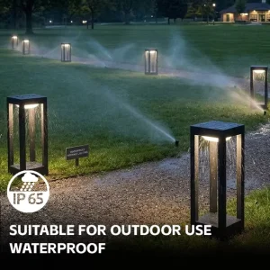 IP65 Solar Lights for Outdoor Waterproof Aluminum LED 360 Beam Angle Outdoor Lighting Landscape Path Garden Driveway Patio Decor