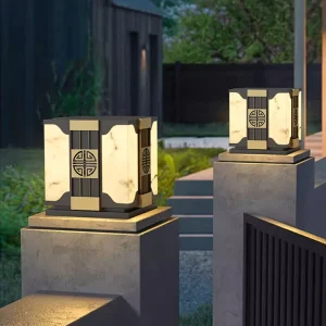 IP65 Solar Powered LED Gate Pillar Light, Stainless Steel Body, E27 Base, Outdoor Garden Fence