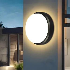 IP65 Waterproof 12W Modern LED Wall Lamp Indoor Outdoor Cylinder Shape with Motion Sensor Wall Mounted for Garden Lighting