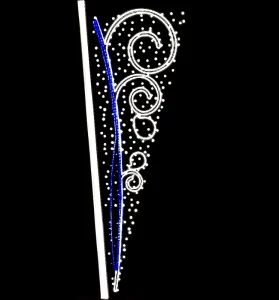 IP65 Waterproof 2D LED Motif Lights Pole Mounted Street Decoration for Outdoor Christmas Halloween Wedding Decor