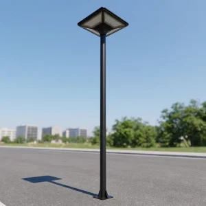 IP65 Waterproof 30W 6000K LED Solar Garden Lamp Remote Control Aluminum Construction Lithium Iron Phosphate Battery CE Certified