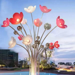 IP65 Waterproof 400cm Outdoor LED Petal Lights Square Manor Villa Festive Christmas Decorative Lamp Large for Outdoor Lighting