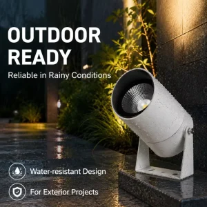 IP65 Waterproof 50W 60W 100LM/W Aluminum DALI Dimmable Multi Function LED Flood Light for Building Facade and Plaza Lighting