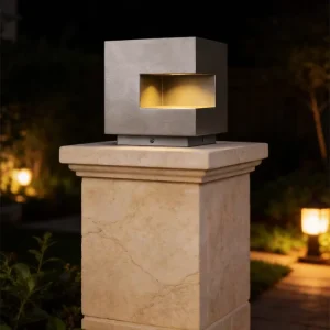 IP65 Waterproof AC LED Garden Post Cap Lights 7W Stainless Steel Outdoor Gate Pillar Lamps for Villa and Fences
