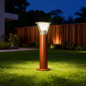 IP65 Waterproof Aluminum 360 High Brightness Modern Outdoor Bollard LED Lawn Lights with CRI80 & Dimmable