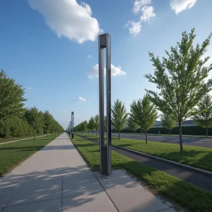 IP65 Waterproof Aluminum Alloy Garden Patio Road Lamp Outdoor Solar Street Light with AC Power Supply