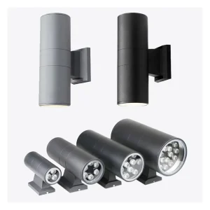 IP65 Waterproof Aluminum Outdoor LED Wall Lamp, Nordic Modern Up and Down Light, Black Gray, Wall Mounted
