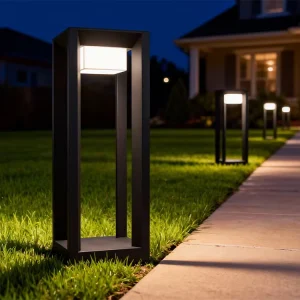 IP65 Waterproof Aluminum Solar Outdoor LED Garden Lawn Lamp for Park Home Villa Courtyard