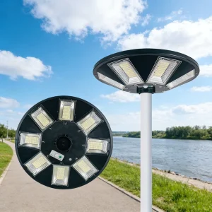 IP65 Waterproof Courtyard Outdoor Landscape Post Light Solar Street Lamp Solar Top Lights UFO Human Body Induction Pillar Lamp
