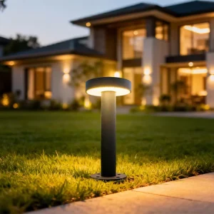 IP65 Waterproof Decorative Park Villa Aluminum Solar Outdoor LED Lawn Garden Lamp Dimmable 3000K 6500K Color