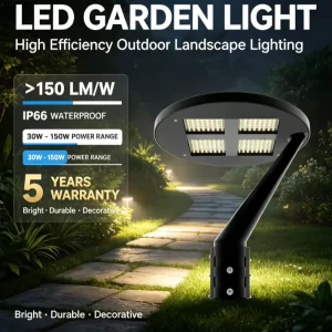 IP65 Waterproof Die Casting Aluminum LED Post Top Light for Garden