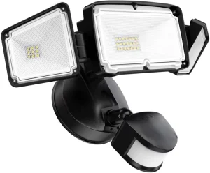 IP65 Waterproof Double Three 2 3 Adjustable Heads 28W 30W 40W Outdoor Flood Light Fixture Motion Sensor LED Security Light