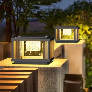 IP65 Waterproof Durable LED Outdoor Pillar Lamp for Walkway Driveway Garden Landscape Decor Modern Solar Bollard Light