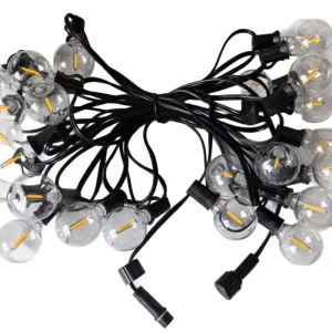 IP65 Waterproof G40 Solar String Lights Outdoor Shatterproof Globe Bulbs Garden Garland for Camping Patio Decor