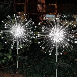 IP65 Waterproof High Brightness 120 LED Solar Garden Lights Modern Style Outdoor Balcony Terrace Cool White Light Sensor