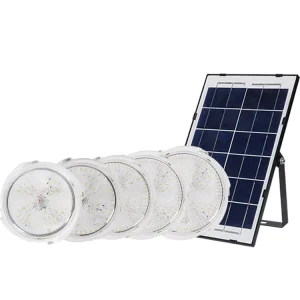 IP65 Waterproof Indoor Outdoor Garden Solar LED Ceiling Light 50W 300W 6000K Daylight Dimmable 50000 Hours Intelligent Remote