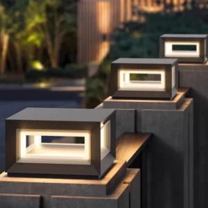 IP65 Waterproof LED Garden Light Stainless Steel Post Top AC Power Park Landscape Lawn External Column Lighting 3000K Warm White