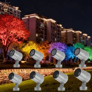 IP65 Waterproof LED Landscape Lights Aluminum Alloy Spotlights for Wall Mount Inground & Tree Lighting