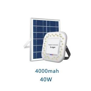 IP65 Waterproof LED Solar Flood Lights 40W 300W CE Certified Dimmable 50000 Hours Lifespan 6000K Daylight ABS+PC Lighting