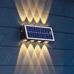 IP65 Waterproof LED Solar Wall Light, Auto-On at Dark, 3000K, Outdoor Garden Courtyard Balcony Landscape Lighting