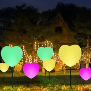 IP65 Waterproof LED Stake Lights Cold White Rose Tulip Lawn Light PVC Body with DC Power Supply Garden Decoration