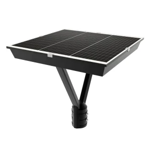 IP65 Waterproof Modern Aluminum Square 50W LED Solar Post Top Garden Light with Remote Control