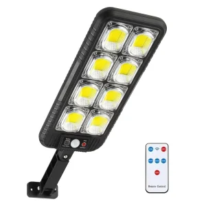 IP65 Waterproof Motion Sensor LED Solar Wall Lamp Outdoor Garden Patio Landscape Rechargeable Dimmable 500 Lumens