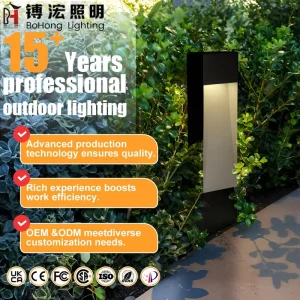 IP65 Waterproof Outdoor Aluminum LED Lawn Light, Anti-Rust, Dimmable, High CRI 80, 5052/6063