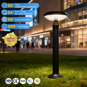 IP65 Waterproof Outdoor Courtyard Pillar Light Aluminum Garden Lamp Post LED Lawn Light