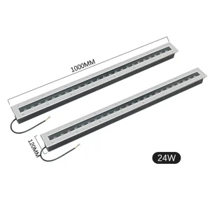 IP65 Waterproof Outdoor Garden Profile Wall Washer LED Recessed Linear Underground Light Stainless Steel Aluminum 36W Dimmable