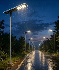 IP65 Waterproof Outdoor Road Streetlight 300/400/500W ABS All in One Integrated Motion Sensor Solar LED Street Light