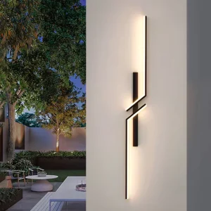 IP65 Waterproof Outdoor Solar Background Wall Light for Courtyard Villa Clothing Store Entrance Decoration Aluminum Wall Lamp