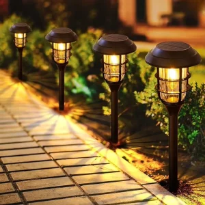 IP65 Waterproof Outdoor Solar Garden Lights Solar Landscape Lighting Solar Pathway Lights for Yard Patio Garden Decorations