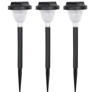 IP65 Waterproof Outdoor Solar LED Garden Path Lights with Light Sensor and Rechargeable AAA Battery