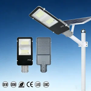 IP65 Waterproof Outdoor Solar Street Light Light Control Time 100W 150W 200W 300W 400W LED for Road Application