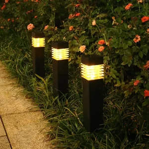 IP65 Waterproof RGB LED Solar Garden Lights ROHS Certified for Outdoor Patio & Courtyard Night Lighting with 360 Beam Angle
