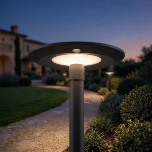 IP65 Waterproof Radar Motion Sensor Solar Post Top Light Garden Street Lamp