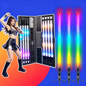 IP65 Waterproof Rechargeable Wireless Battery 360 Pixel Tube DMX512 Artnet Remote Control RGB LED Pixel Bar for DJ Club Party
